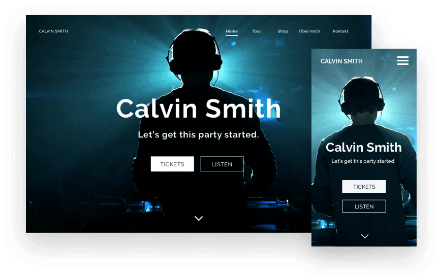 Music website with Jimdo